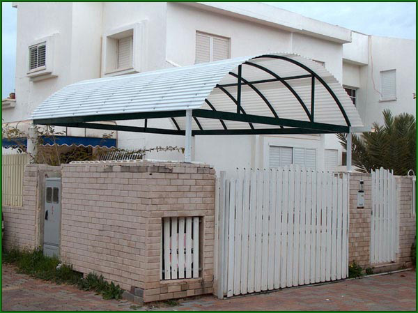 סככות לרכב - סככה עם כיסוי סנטף בלבד - סככות לרכב- סנטף